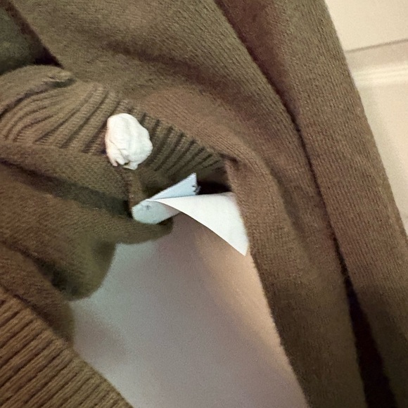 J. Crew Green Sweater medium new rhinestone buttons $138 cotton/cashmere - Picture 4 of 12